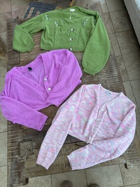 Bundle of XL Crop Cardigans
